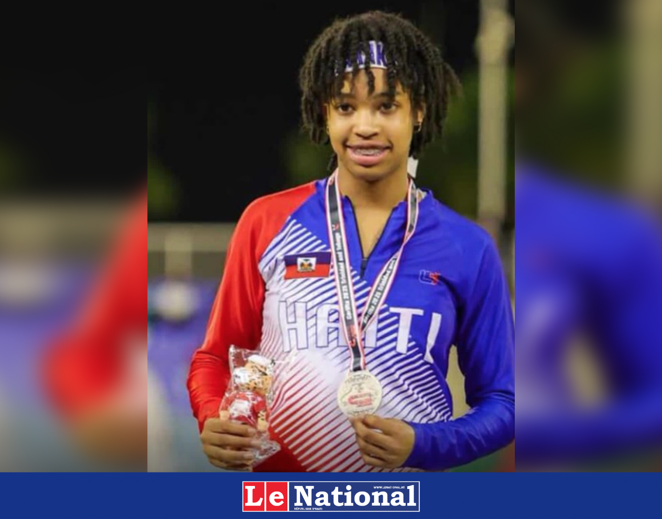 Aisha Wajid, la jeune espoir haïtienne de l’athlétisme, remporte une médaille d’argent aux Jeux Carifta !